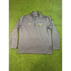 Under Armour NCAA Towson Tigers Football Jacket Mens Large Gray Quarter Zip